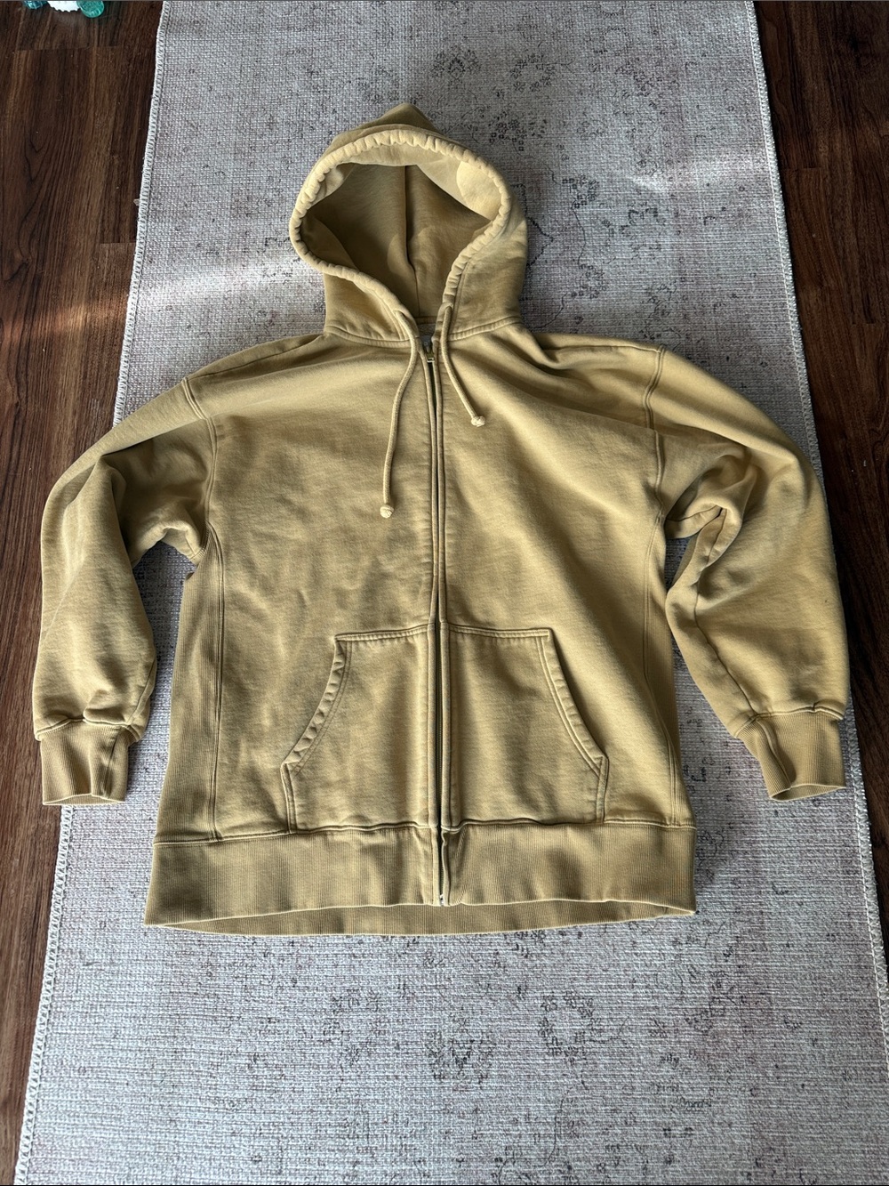 Aritzia Zip-Up Hoodie in Olive